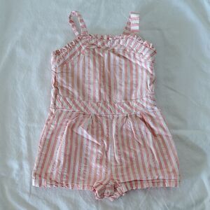 Charming Pink and White Striped Kids Romper